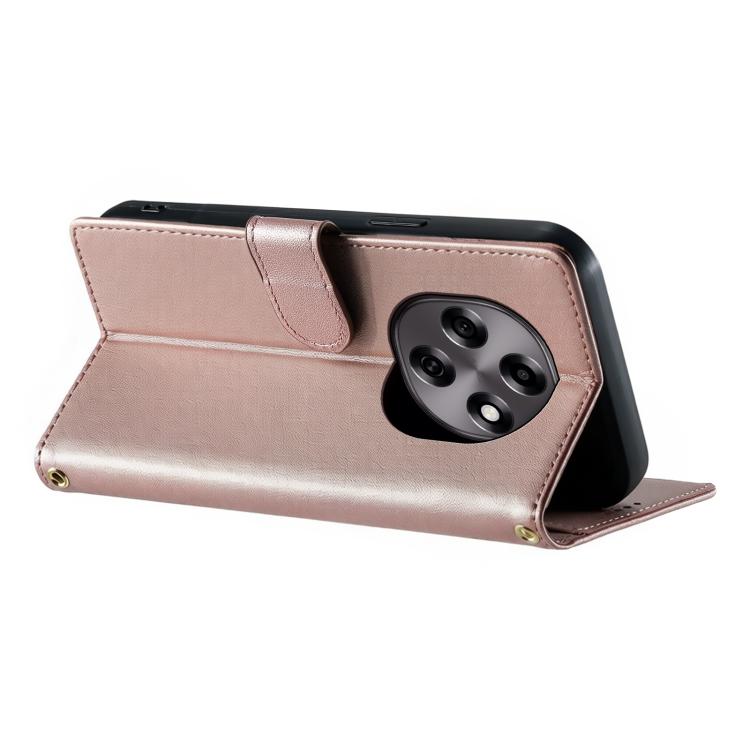 For OPPO A6 Pro 5G / 4G Global Cute Cats Magnetic Closure Vegan Leather Phone Case with Strap
