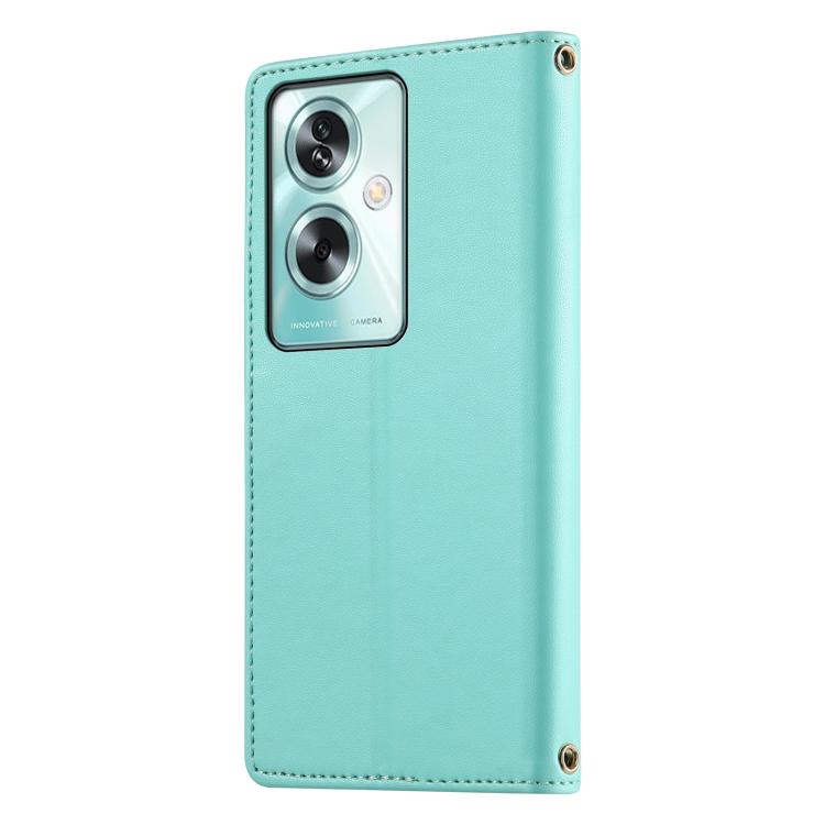 For OPPO A79 5G / A2x Cute Cats Magnetic Closure Vegan Leather Phone Case with Strap