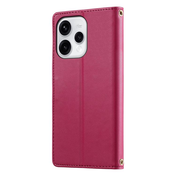 For OPPO Reno15 5G Global Cute Cats Magnetic Closure Vegan Leather Phone Case with Strap