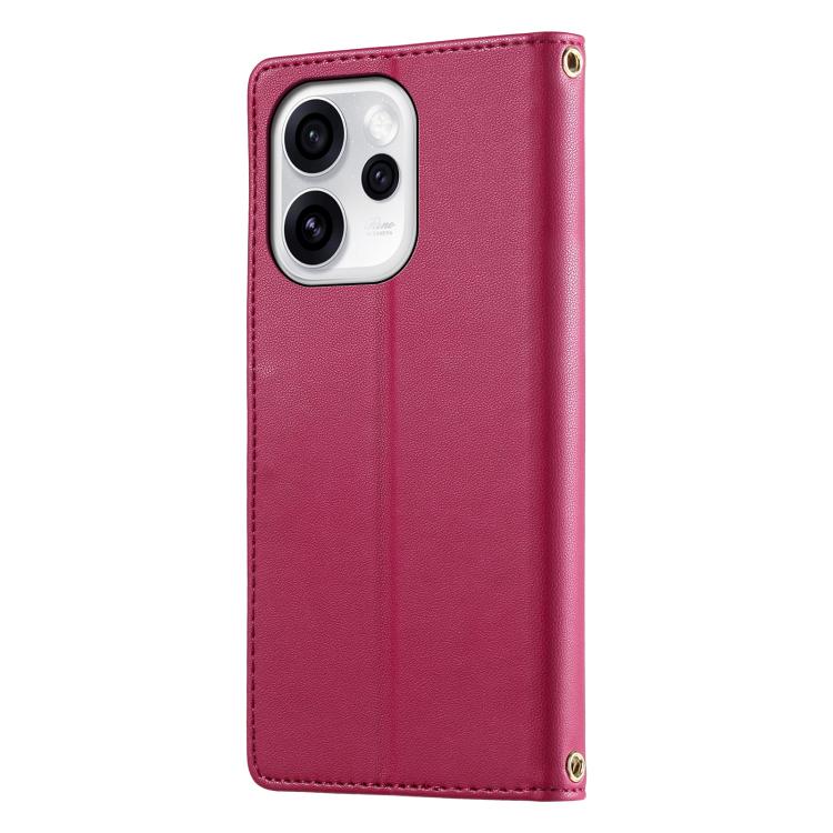 For OPPO Reno15 Pro 5G Global Cute Cats Magnetic Closure Vegan Leather Phone Case with Strap