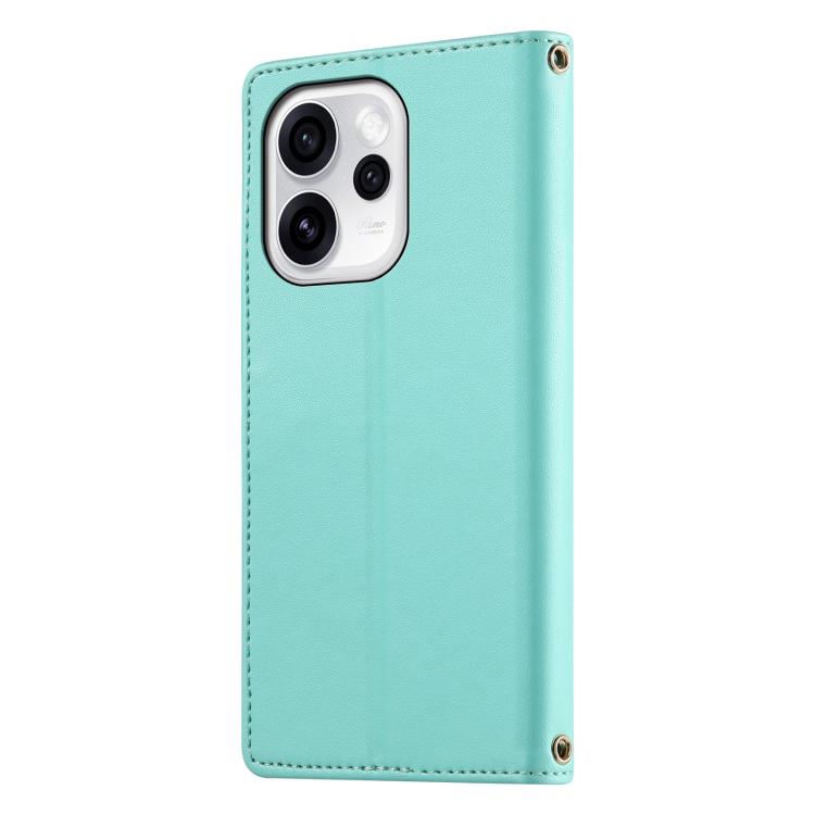 For OPPO Reno15 Pro 5G Global Cute Cats Magnetic Closure Vegan Leather Phone Case with Strap