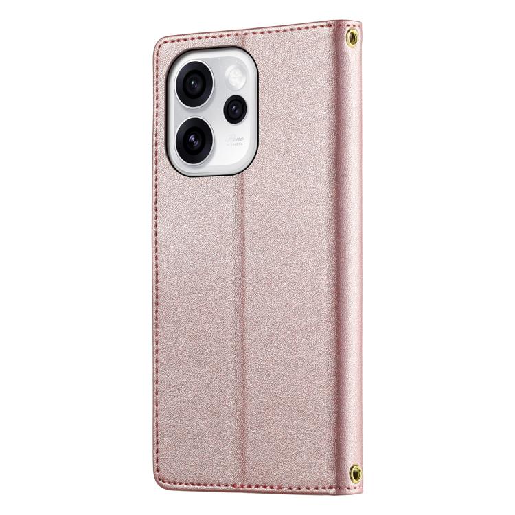 For OPPO Reno15 Pro 5G Global Cute Cats Magnetic Closure Vegan Leather Phone Case with Strap