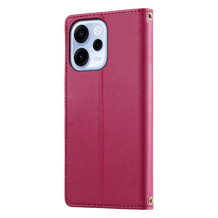 For OPPO Reno15 F 5G Cute Cats Magnetic Closure Vegan Leather Phone Case with Strap