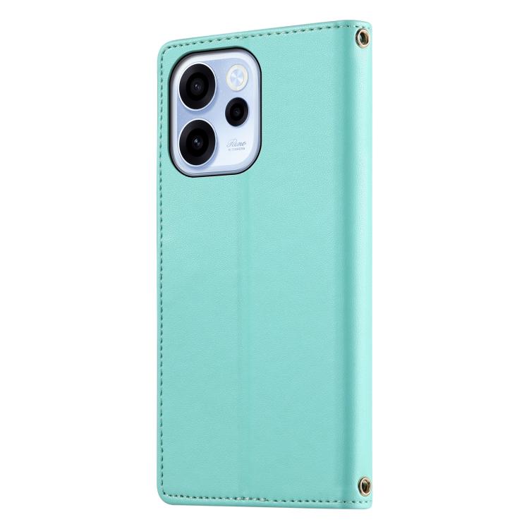 For OPPO Reno15 F 5G Cute Cats Magnetic Closure Vegan Leather Phone Case with Strap