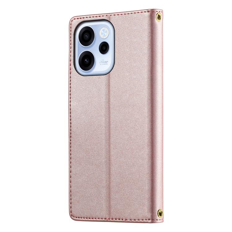 For OPPO Reno15 F 5G Cute Cats Magnetic Closure Vegan Leather Phone Case with Strap
