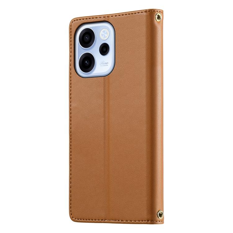 For OPPO Reno15 F 5G Cute Cats Magnetic Closure Vegan Leather Phone Case with Strap