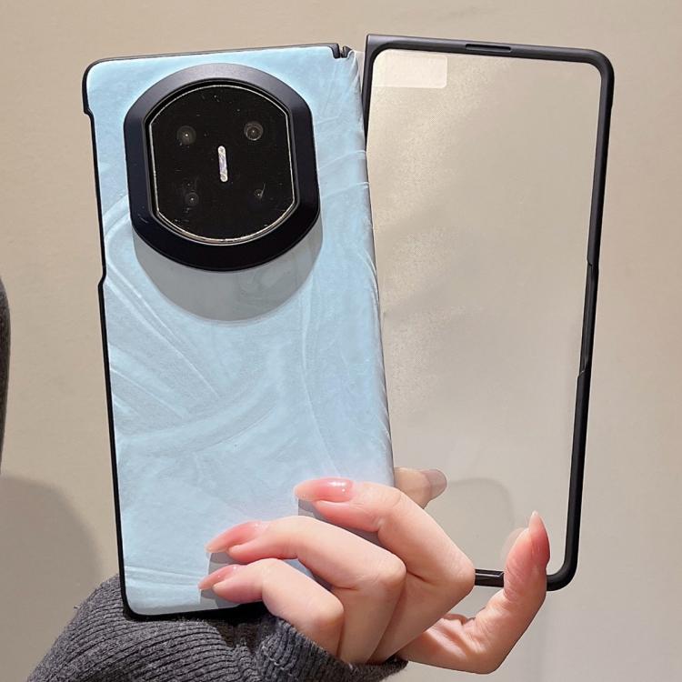 For Huawei Mate X7 Integrated Matte Skin Feel Black Frame Silk Flow Texture Pattern Phone Case