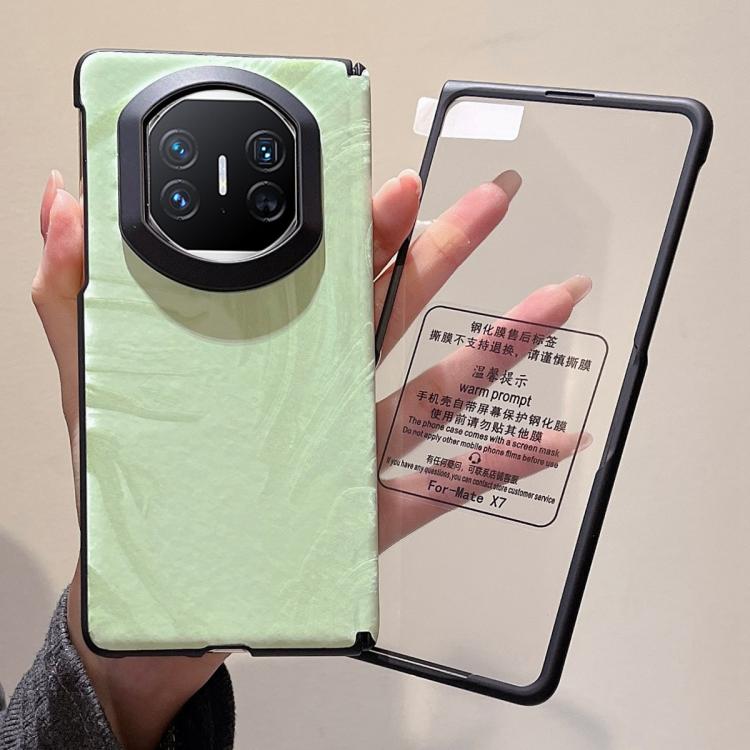 For Huawei Mate X5 Integrated Matte Skin Feel Black Frame Silk Flow Texture Pattern Phone Case