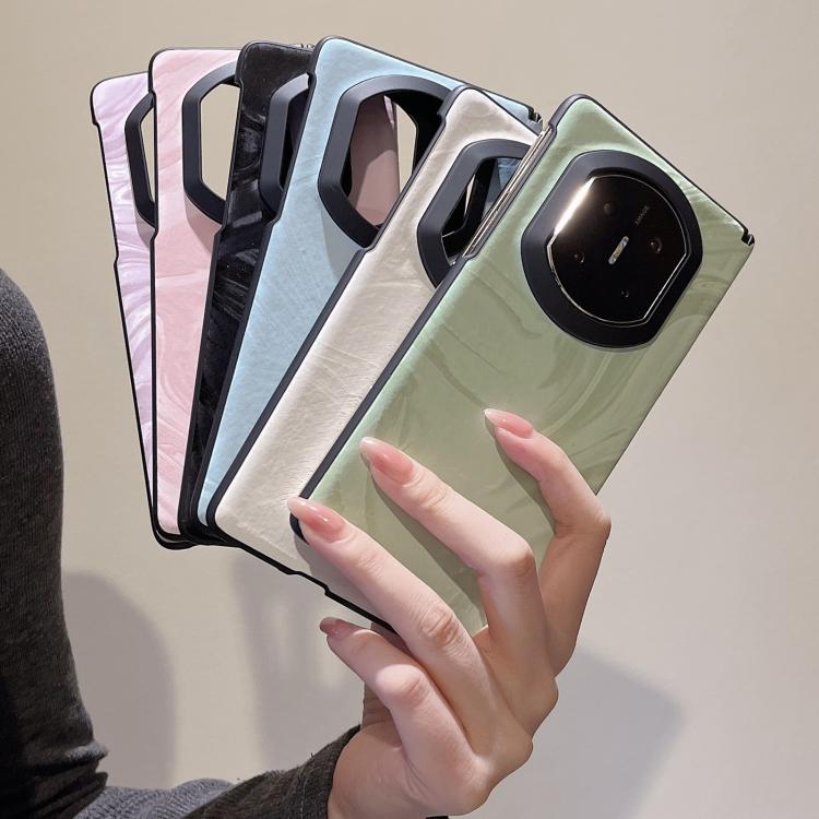 For Huawei Mate X7 Integrated Matte Skin Feel Black Frame Silk Flow Texture Pattern Phone Case