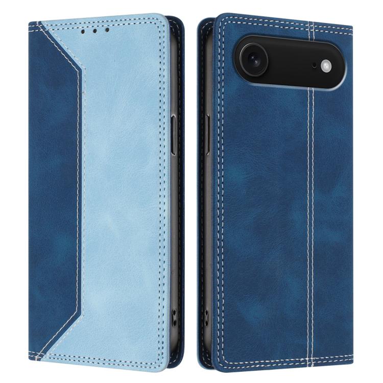 For iPhone Air Skin Feel Two-tone RFID Blocking Vegan Leather Phone Case