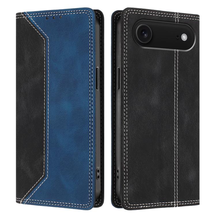 For iPhone Air Skin Feel Two-tone RFID Blocking Vegan Leather Phone Case