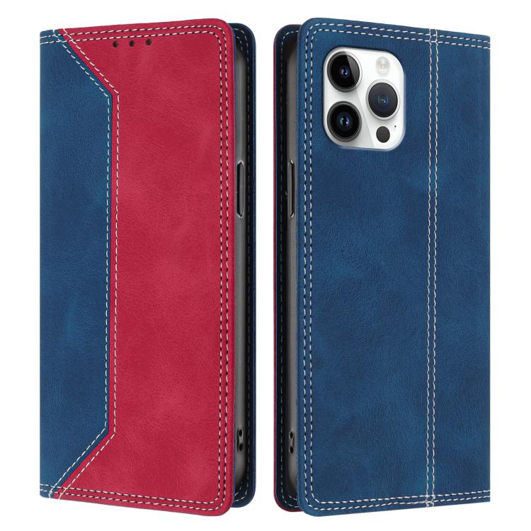 For iPhone 12 Pro Max Skin Feel Two-tone RFID Blocking Vegan Leather Phone Case