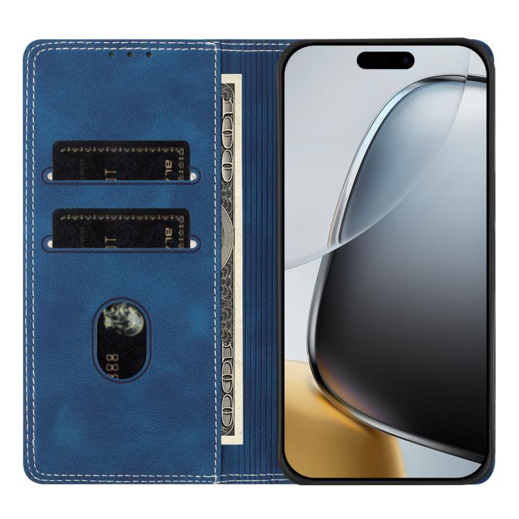 For iPhone 11 Skin Feel Two-tone RFID Blocking Vegan Leather Phone Case