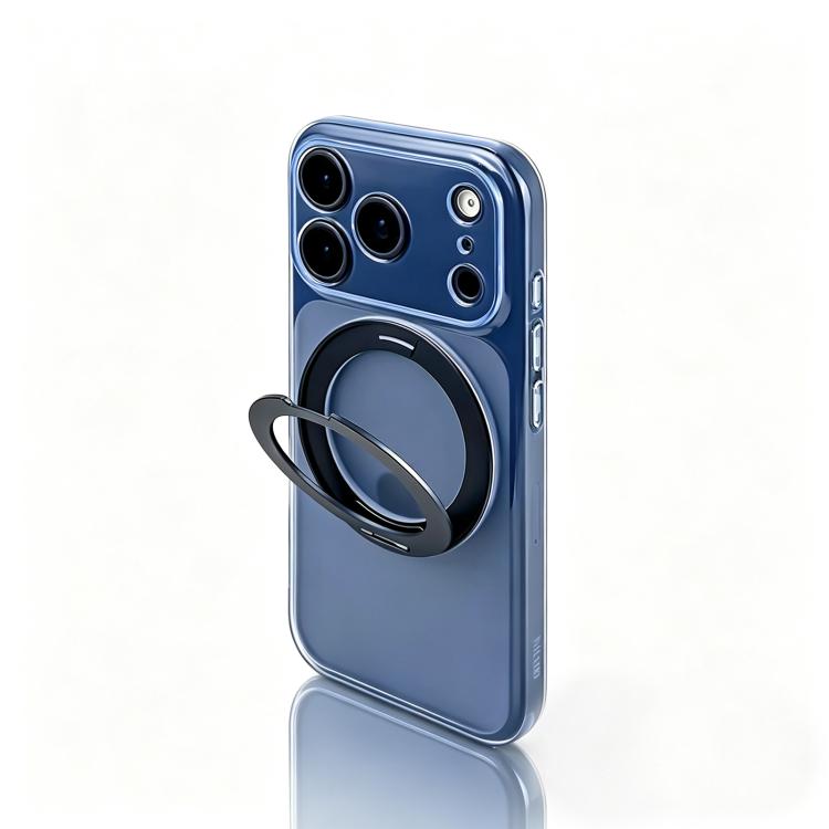 For iPhone 17 Change to 17 Pro Silicone Magnetic Phone Case with 360 Degrees Rotating Holder