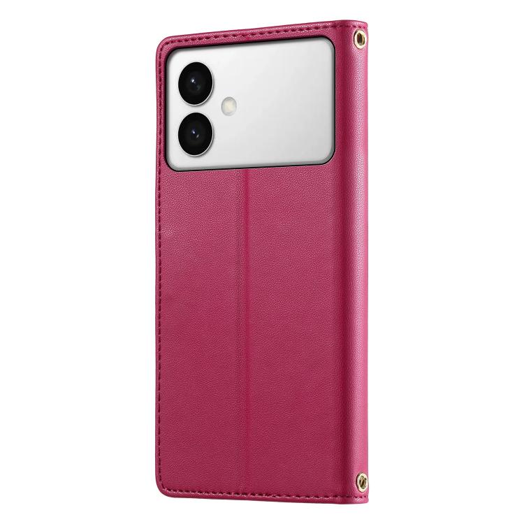 For Galaxy S26 Edge 5G Cute Cats Magnetic Closure Vegan Leather Phone Case with Strap