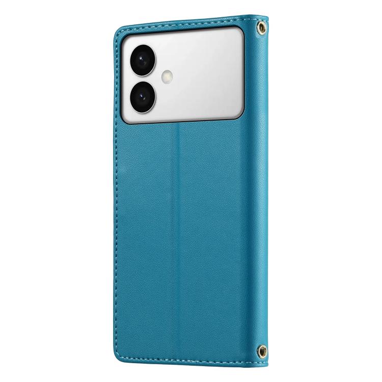 For Galaxy S26 Edge 5G Cute Cats Magnetic Closure Vegan Leather Phone Case with Strap