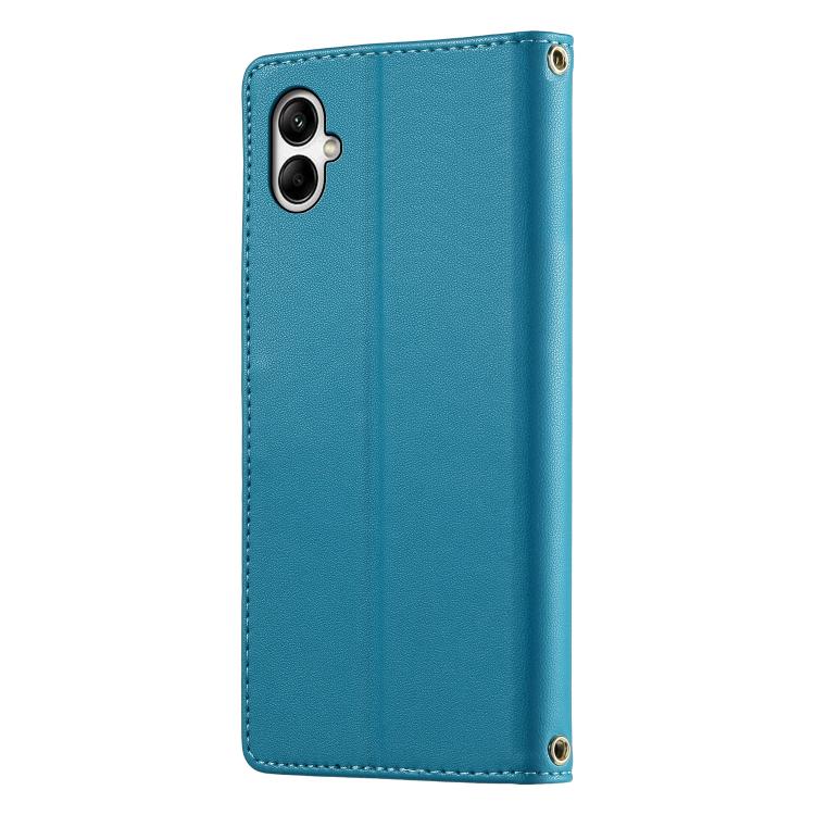For Galaxy A05 Cute Cats Magnetic Closure Vegan Leather Phone Case with Strap