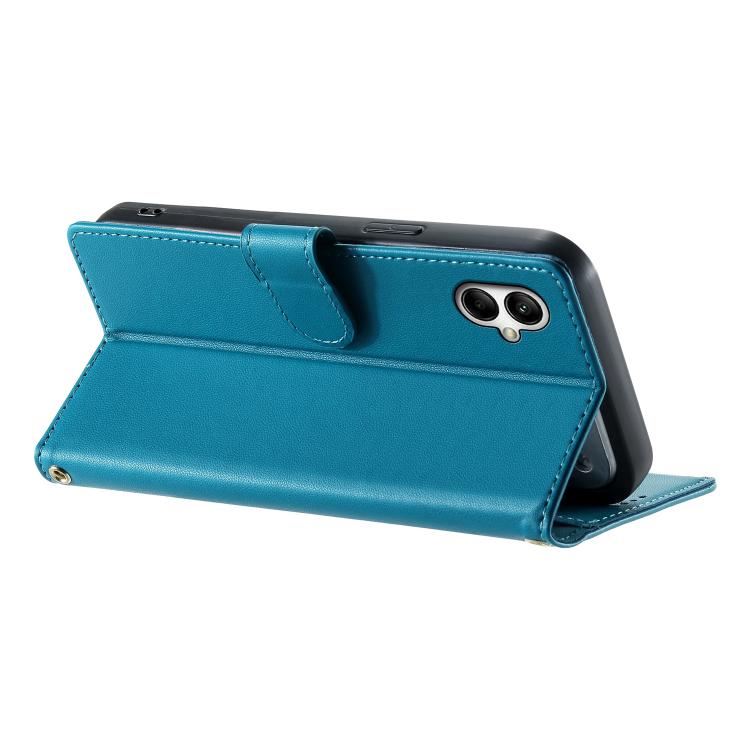 For Galaxy A05 Cute Cats Magnetic Closure Vegan Leather Phone Case with Strap
