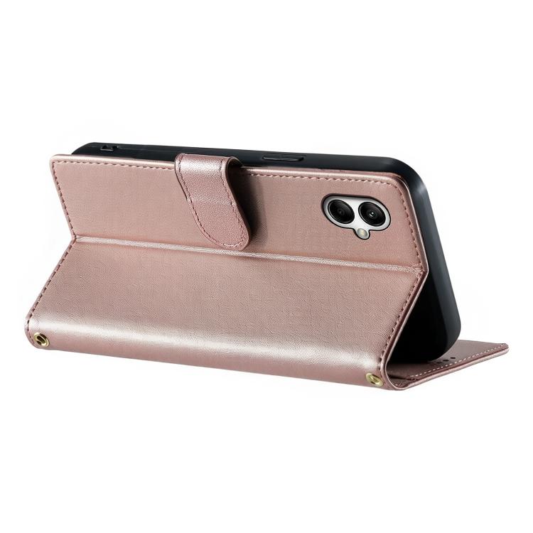 For Galaxy A05 Cute Cats Magnetic Closure Vegan Leather Phone Case with Strap