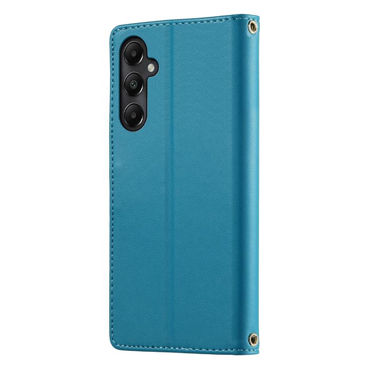 For Galaxy A05s Cute Cats Magnetic Closure Vegan Leather Phone Case with Strap