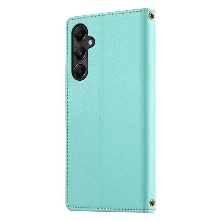 For Galaxy A05s Cute Cats Magnetic Closure Vegan Leather Phone Case with Strap