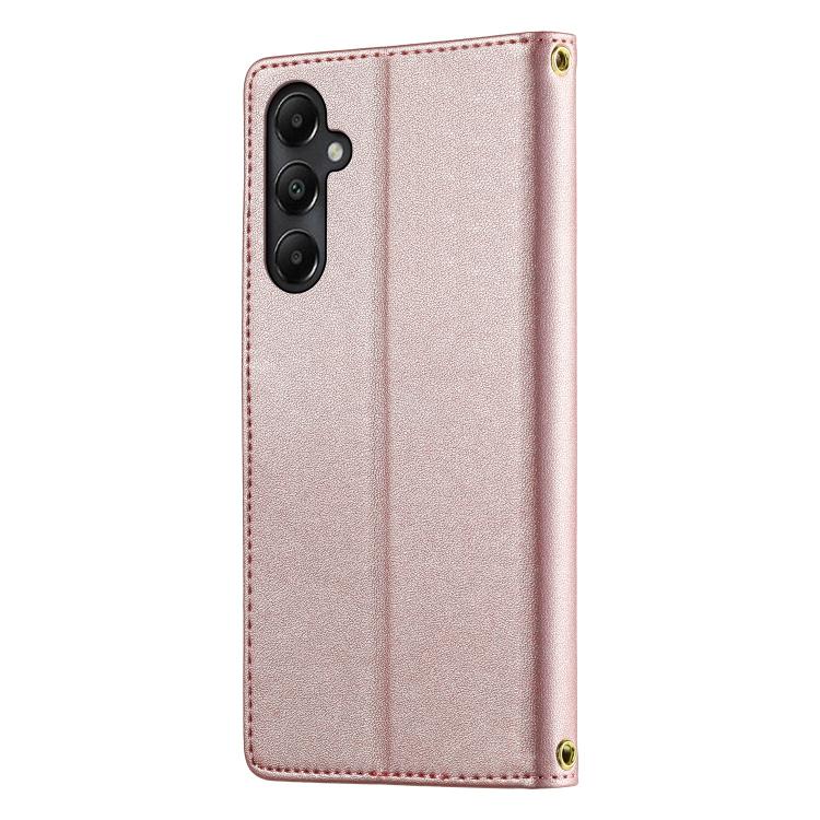 For Galaxy A05s Cute Cats Magnetic Closure Vegan Leather Phone Case with Strap