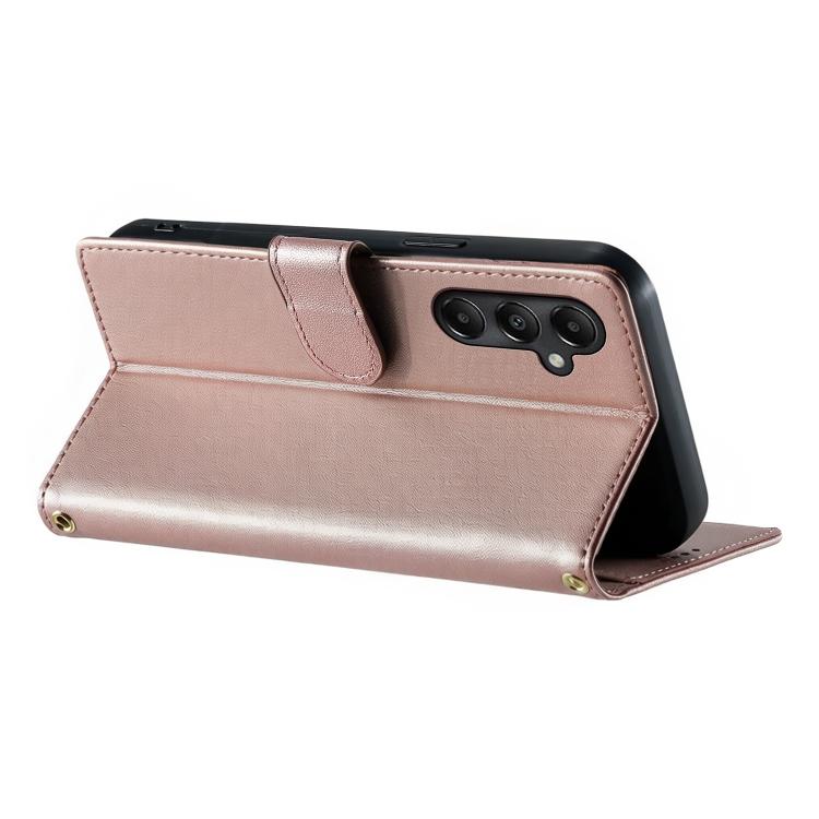 For Galaxy A05s Cute Cats Magnetic Closure Vegan Leather Phone Case with Strap