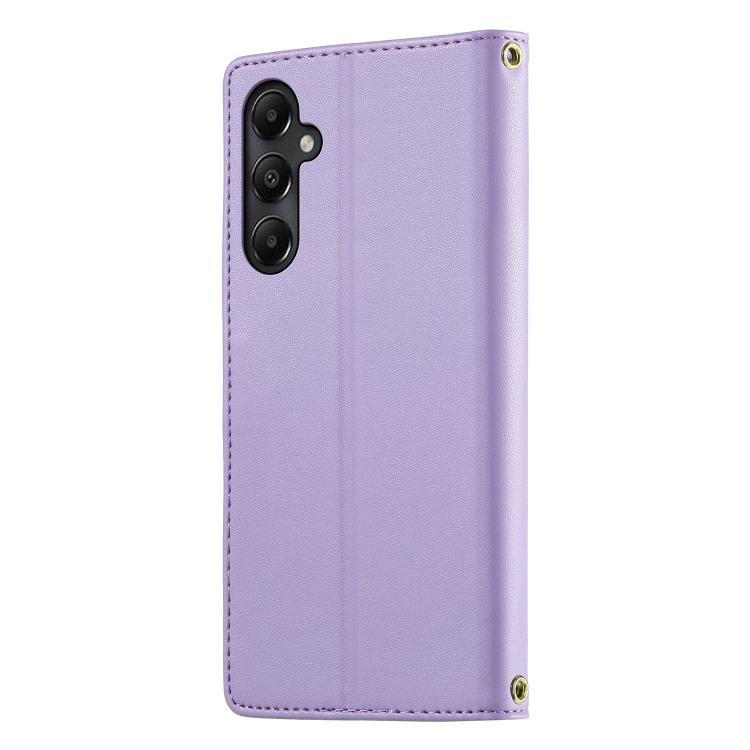 For Galaxy A05s Cute Cats Magnetic Closure Vegan Leather Phone Case with Strap