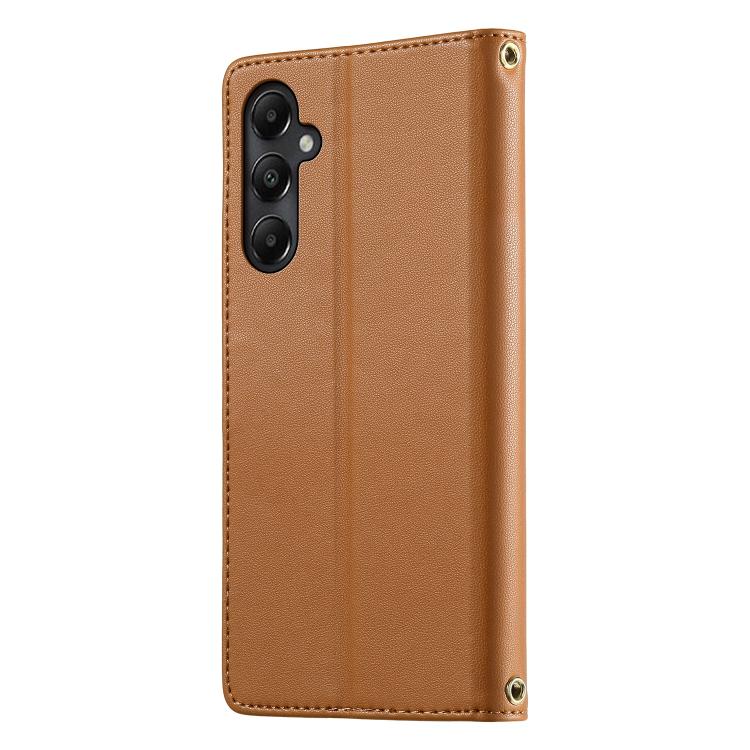 For Galaxy A05s Cute Cats Magnetic Closure Vegan Leather Phone Case with Strap
