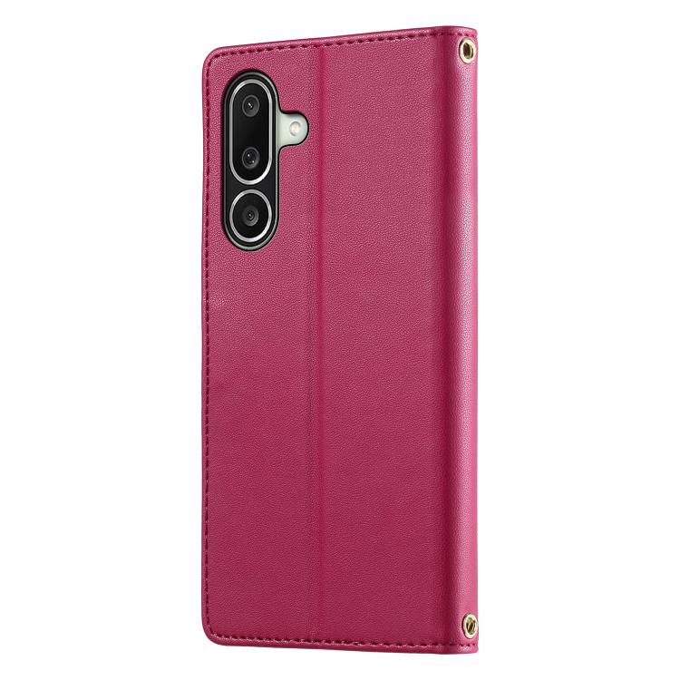 For Galaxy A27 5G Cute Cats Magnetic Closure Vegan Leather Phone Case with Strap