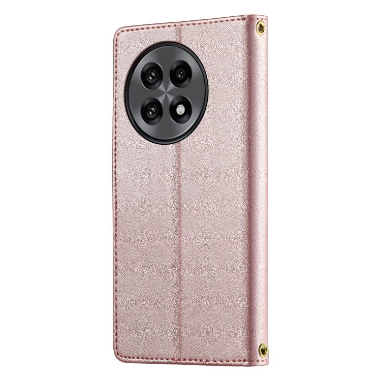 For OnePlus 13R / Ace 5 / Ace 5 Pro Cute Cats Magnetic Closure Vegan Leather Phone Case with Strap