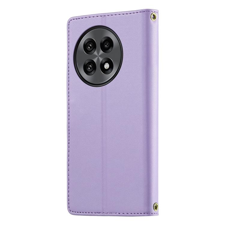 For OnePlus 13R / Ace 5 / Ace 5 Pro Cute Cats Magnetic Closure Vegan Leather Phone Case with Strap