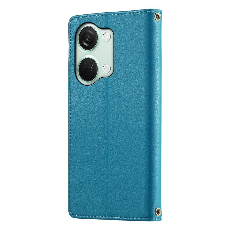 For OnePlus Ace 2V / OnePlus Nord 3 Cute Cats Magnetic Closure Vegan Leather Phone Case with Strap
