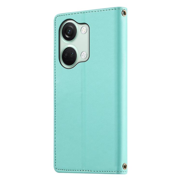 For OnePlus Ace 2V / OnePlus Nord 3 Cute Cats Magnetic Closure Vegan Leather Phone Case with Strap