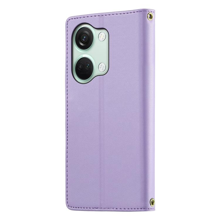 For OnePlus Ace 2V / OnePlus Nord 3 Cute Cats Magnetic Closure Vegan Leather Phone Case with Strap