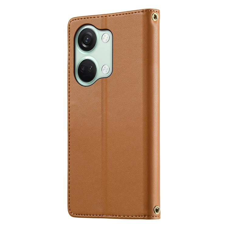 For OnePlus Ace 2V / OnePlus Nord 3 Cute Cats Magnetic Closure Vegan Leather Phone Case with Strap