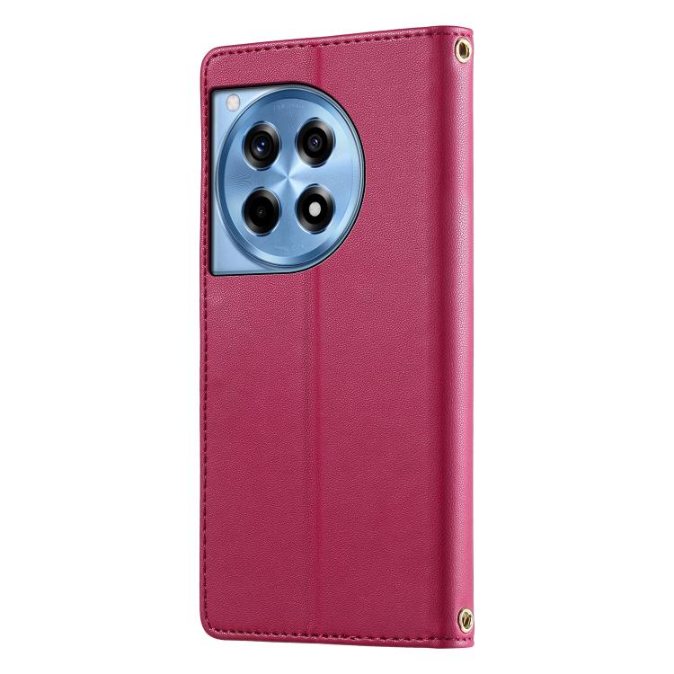 For OnePlus Ace 3 / OnePlus 12R Cute Cats Magnetic Closure Vegan Leather Phone Case with Strap