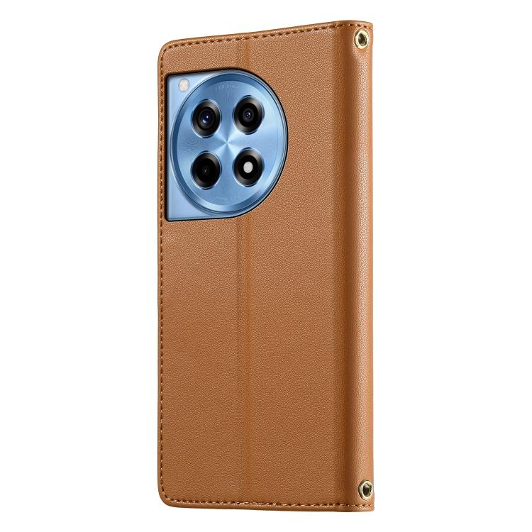 For OnePlus Ace 3 / OnePlus 12R Cute Cats Magnetic Closure Vegan Leather Phone Case with Strap