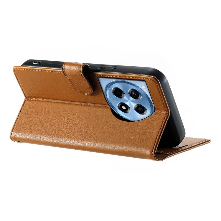 For OnePlus Ace 3 / OnePlus 12R Cute Cats Magnetic Closure Vegan Leather Phone Case with Strap