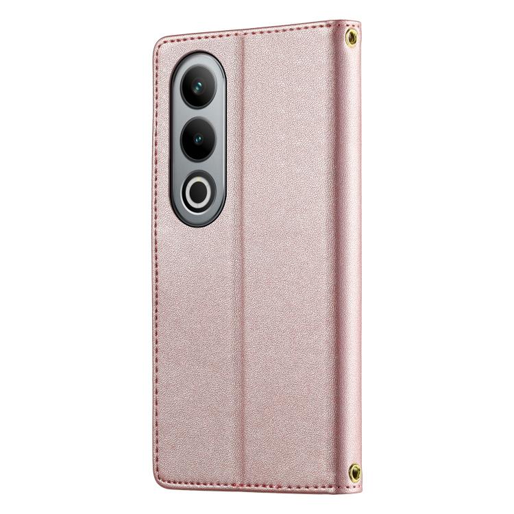 For OnePlus Ace 3V Cute Cats Magnetic Closure Vegan Leather Phone Case with Strap