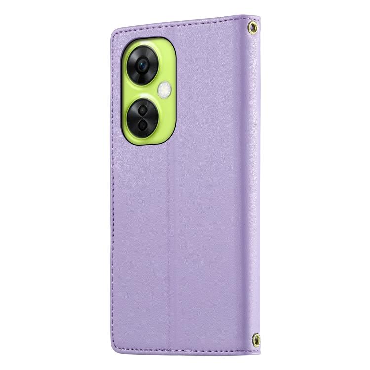 For OnePlus Nord CE 3 Lite / Nord N30 Cute Cats Magnetic Closure Vegan Leather Phone Case with Strap