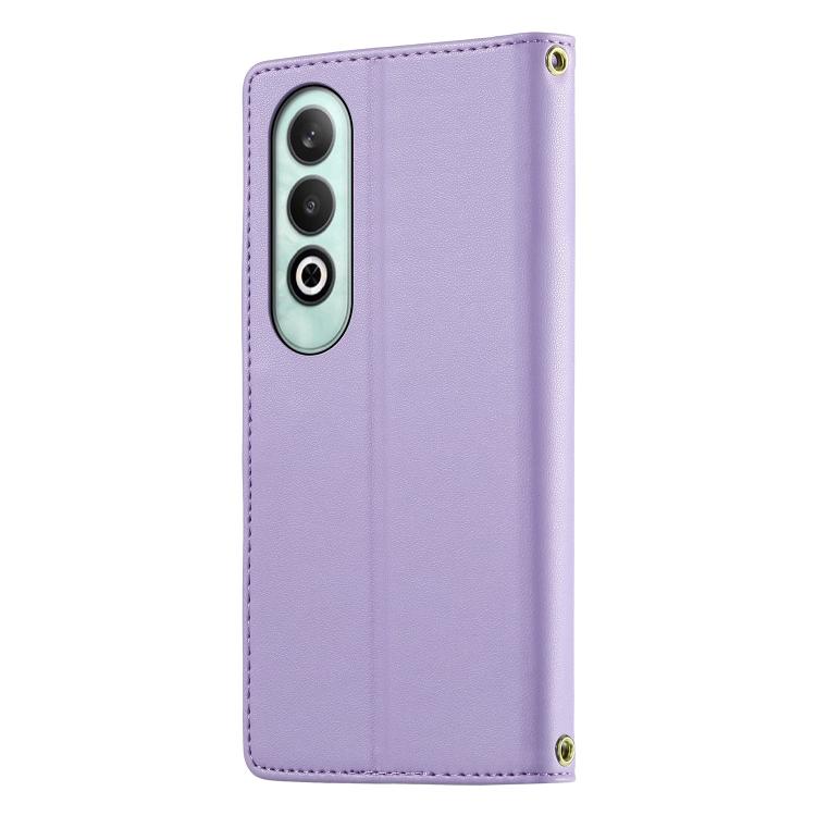 For OnePlus Nord CE4 Cute Cats Magnetic Closure Vegan Leather Phone Case with Strap