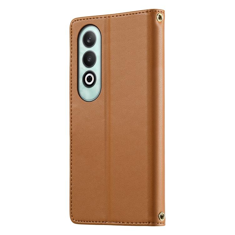 For OnePlus Nord CE4 Cute Cats Magnetic Closure Vegan Leather Phone Case with Strap