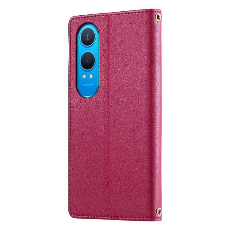 For OnePlus Nord CE4 Lite Cute Cats Magnetic Closure Vegan Leather Phone Case with Strap