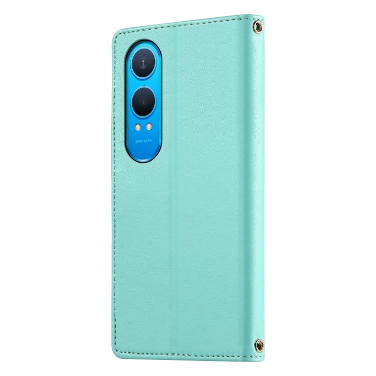 For OnePlus Nord CE4 Lite Cute Cats Magnetic Closure Vegan Leather Phone Case with Strap