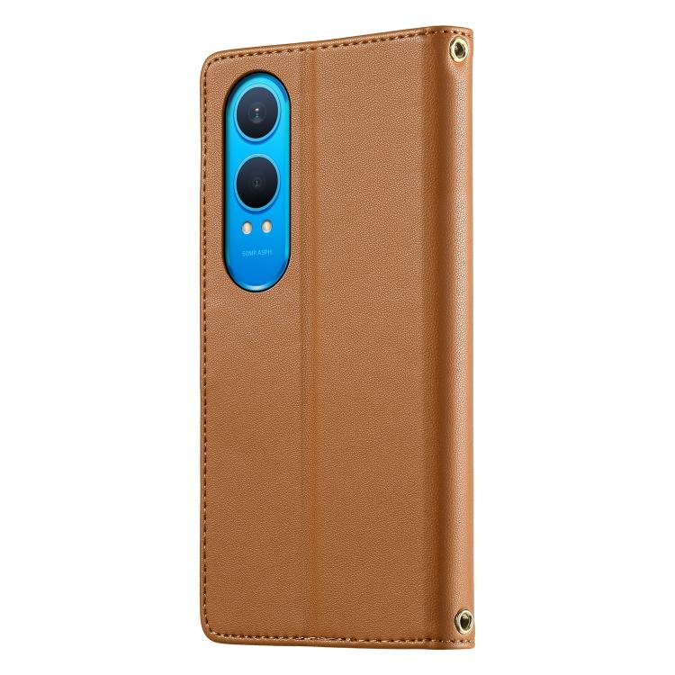 For OnePlus Nord CE4 Lite Cute Cats Magnetic Closure Vegan Leather Phone Case with Strap