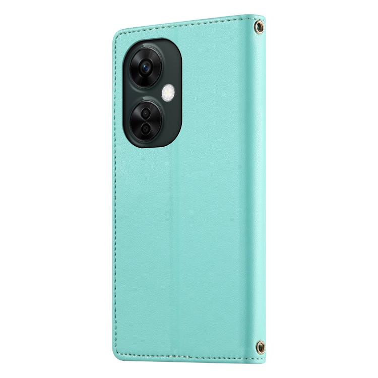 For OnePlus Nord N30 / Nord CE 3 Lite Cute Cats Magnetic Closure Vegan Leather Phone Case with Strap