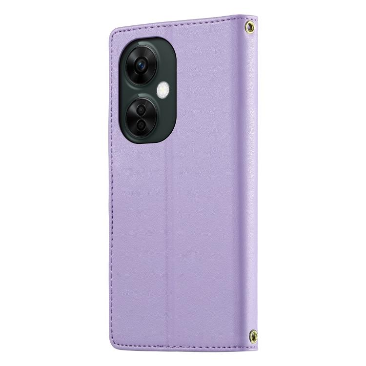 For OnePlus Nord N30 / Nord CE 3 Lite Cute Cats Magnetic Closure Vegan Leather Phone Case with Strap
