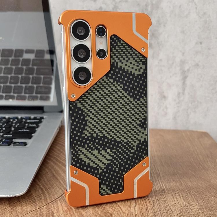 For Galaxy S26 Ultra 5G Armor Frameless Camouflage Magnetic Phone Case