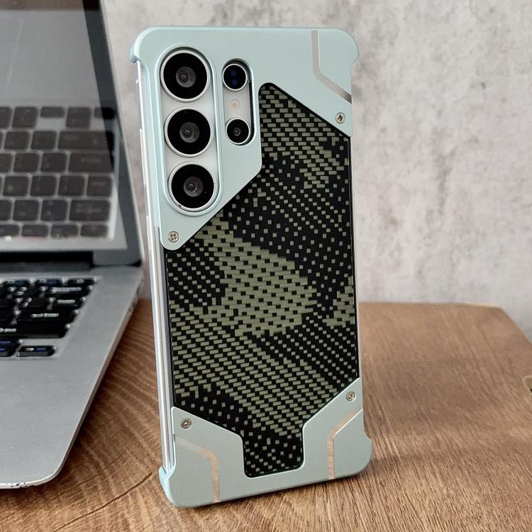 For Galaxy S26 Ultra 5G Armor Frameless Camouflage Magnetic Phone Case